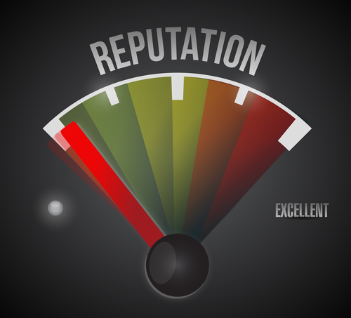 bad reputation speedometer illustration design